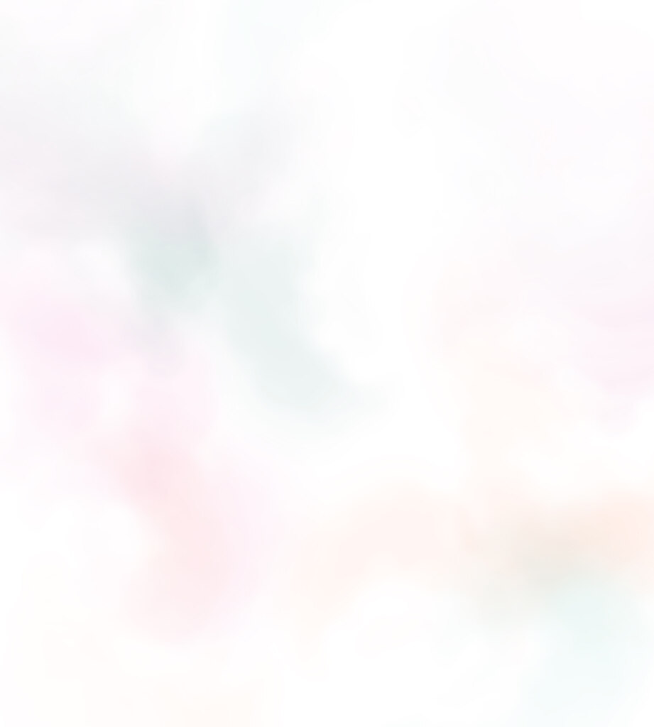 A watercolor background with pink, green, and blue colors.